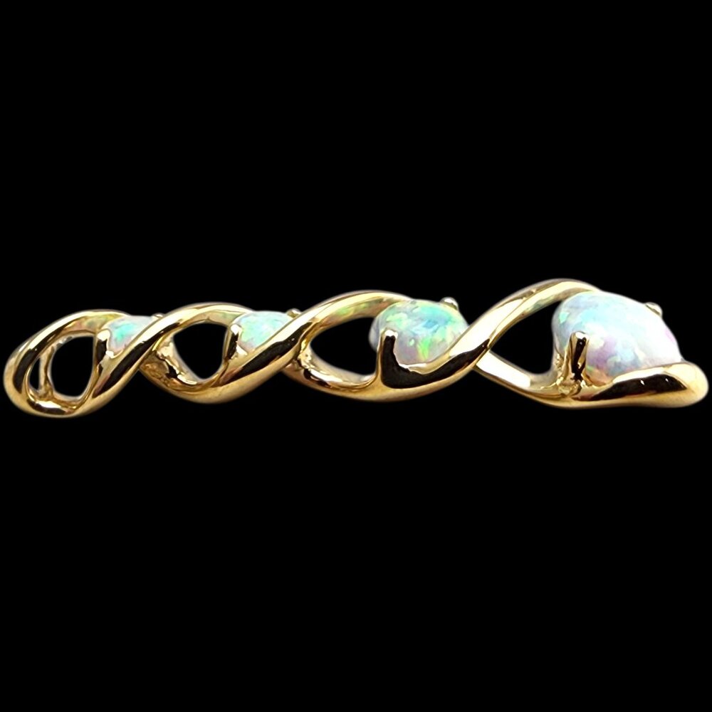 10 Karat Yellow Gold Twisted Opal Pendant #24036 - Picture 4 of 9